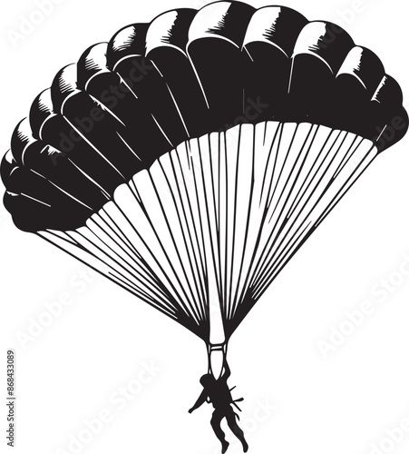 Parachute Paragliding Design Vector