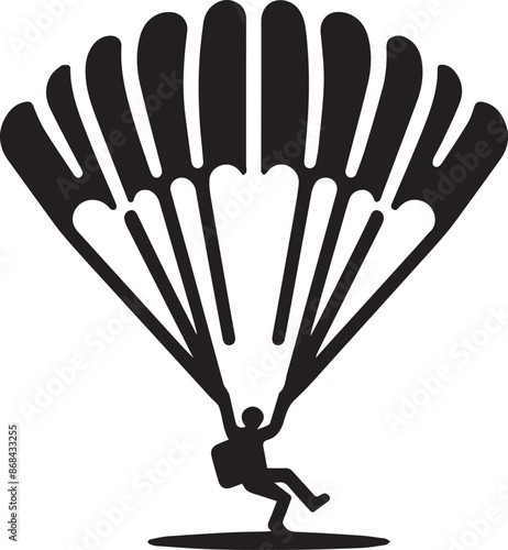 Parachute Paragliding Design Vector
