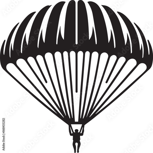 Parachute Paragliding Design Vector