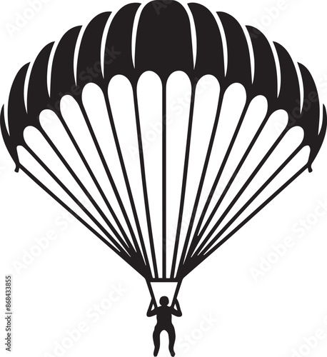 Parachute Paragliding Design Vector