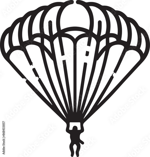 Parachute Paragliding Design Vector