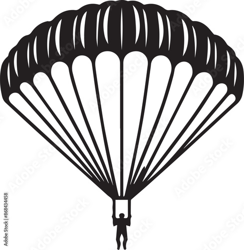 Parachute Paragliding Design Vector