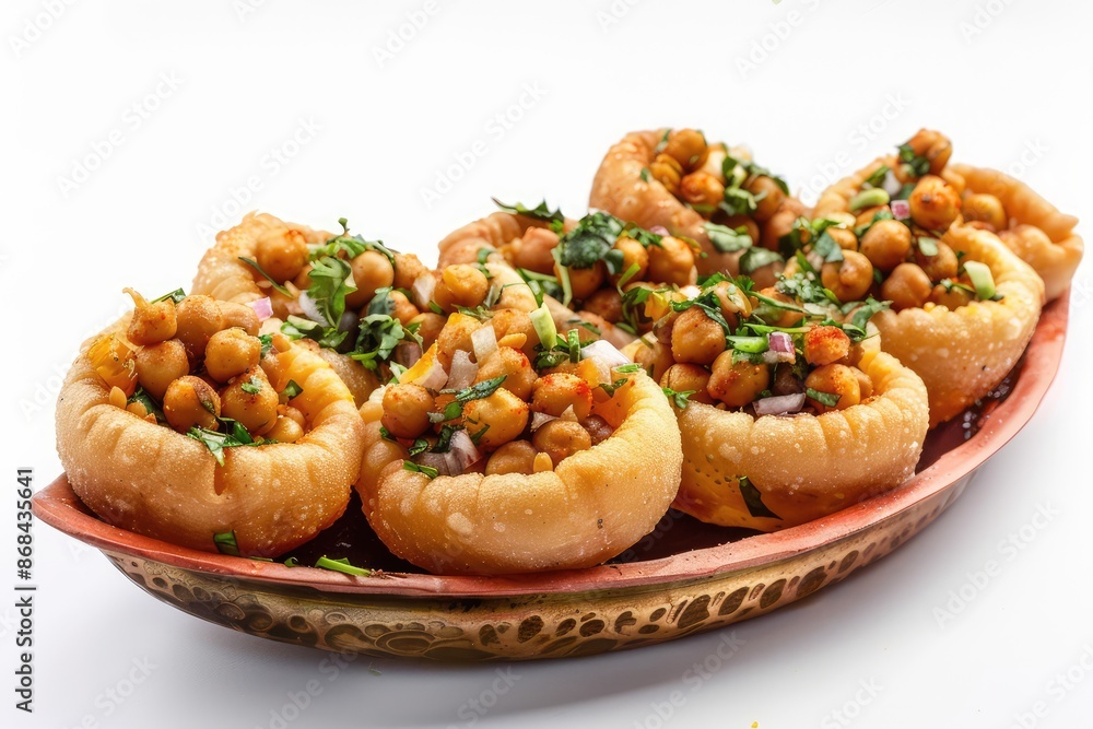 Fuchka or Puchka, Popular Street Food in Bangladesh, Consisting of Hollow, Crispy Shells Filled Fuchka or Puchka, Popular Street Food in Bangladesh, Consisting of Hollow, Crispy Shells Filled