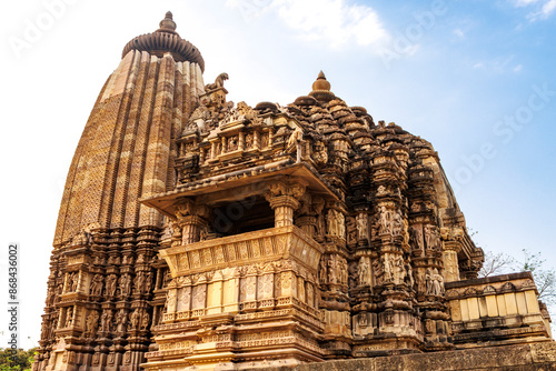 Exterior of the Vamana temple (Eastern Group of Temples), Khajuraho, Madhya Pradesh, India, Asia photo