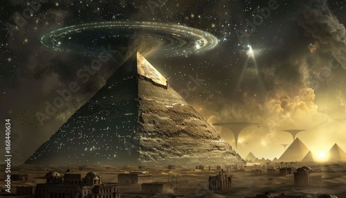 Intriguing Depiction of Ancient Aliens Influencing Early Civilizations.