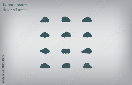 Vector illustration, gray background.