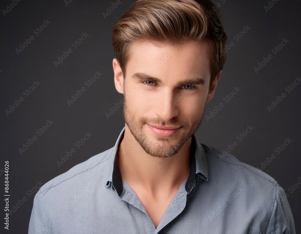 Portrait od handsome man in studio on dark background Portrait od handsome man in studio on dark background