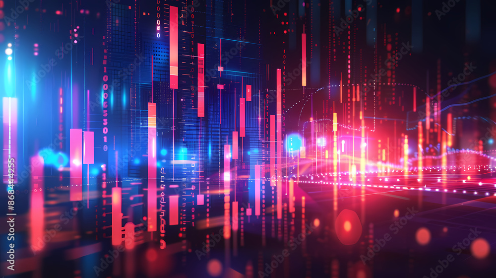 Market trade binary option trading platform, space for text, vector illustration Market trade binary option trading platform, space for text, vector illustration