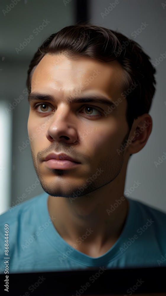 Obraz premium Stunning AI Generated Male Portraits: High-Quality Stock Photos