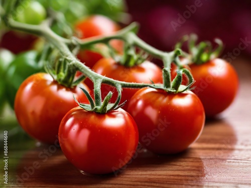 macro shot of fresh cherry tomatoes