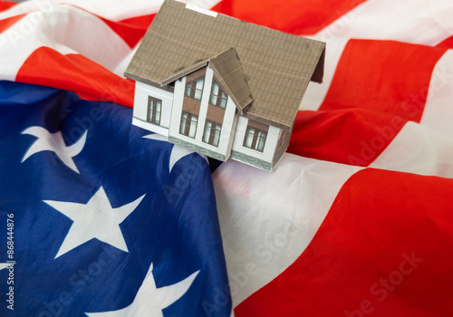 3d render illustration of United States real-estate development 