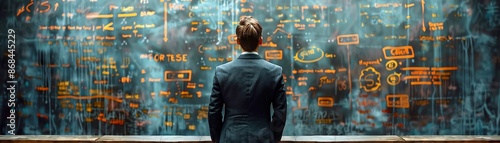 Businessman with a strategic planning A businessman conducting strategic planning sessions