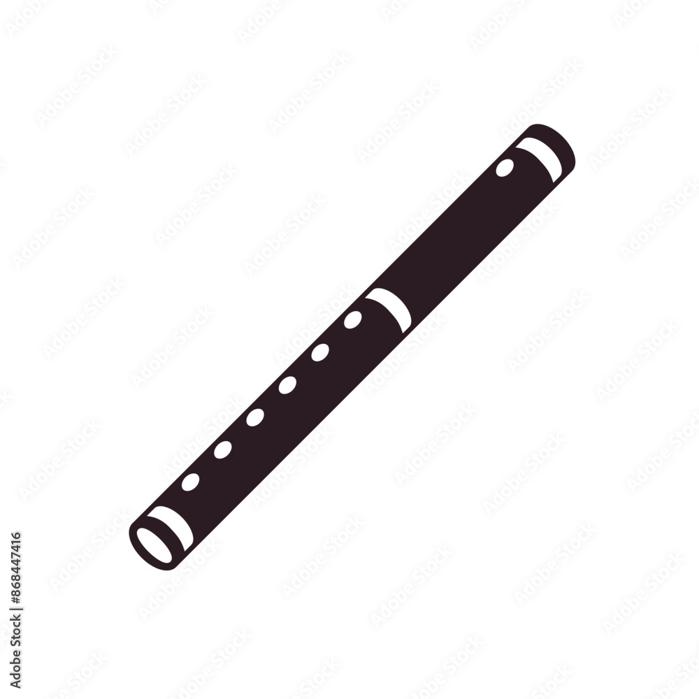 Flute musical instrument vector symbol sign emoji illustration Flute musical instrument vector symbol sign emoji illustration