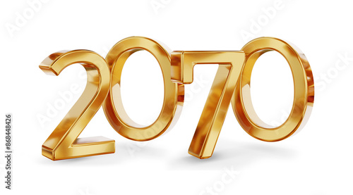 2070, number golden metalli...