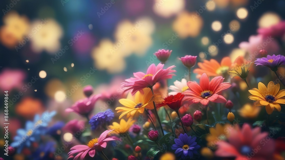 Radiant Floral Symphony: A Vibrant Tapestry of Blossoms Radiant Floral Symphony: A Vibrant Tapestry of Blossoms