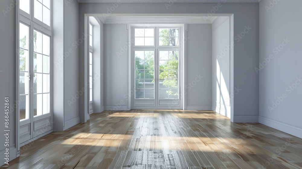 Fototapeta premium Living room with light from the window