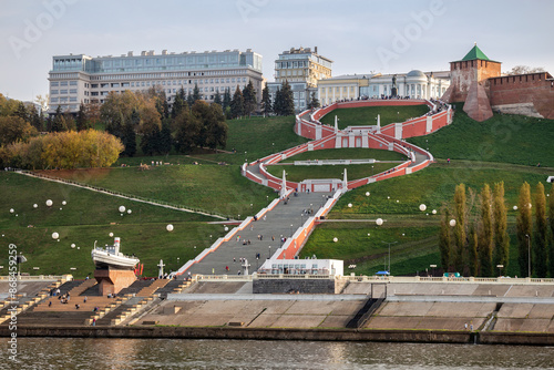 Obraz na płótnie Chkalov Stairs in Nizhny Novgorod w salonie
