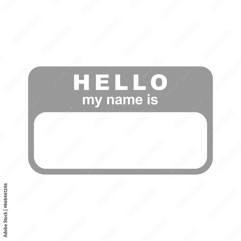 Name badge template: Hello my name is blank Name badge template: Hello my name is blank