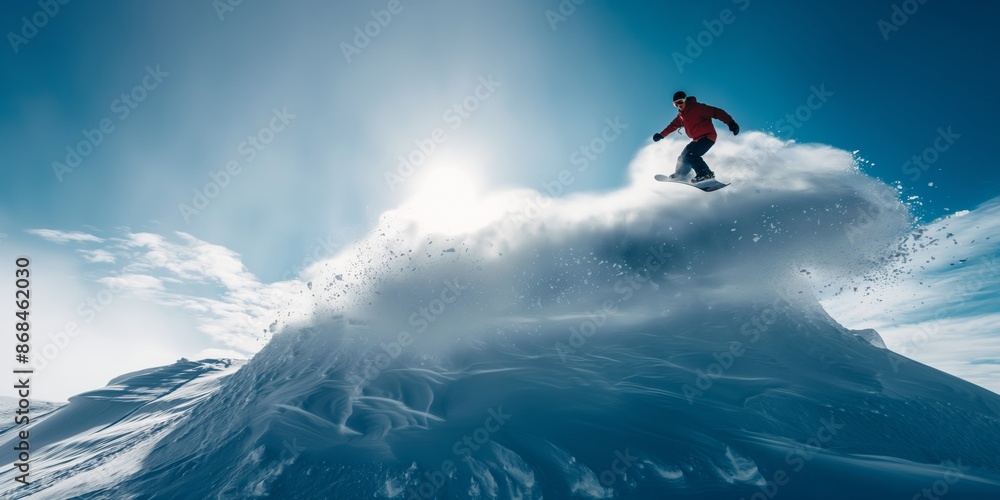 Embark on an exhilarating snowboarding journey in a winter wonderland set against majestic mountains and snowy landscapes. Revel in the adrenaline rush and excitement of this extreme winter sport