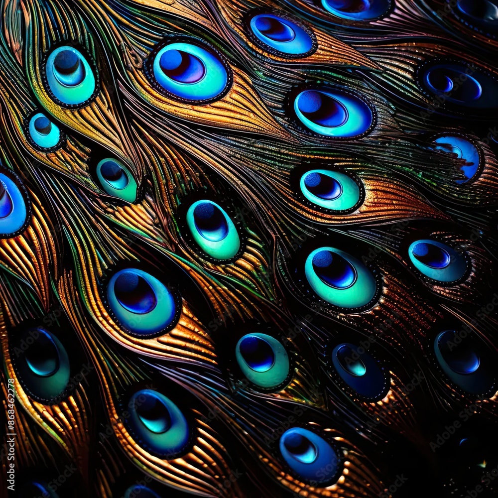 Obraz premium a close up of a peacock's feathers feathers