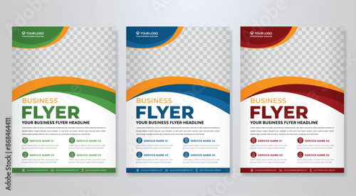 set of business flyer template with minimalist layout and modern style use for promotion kit and product publication