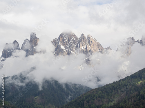 Landscape in Villnoess Valley in South Tyrol photo