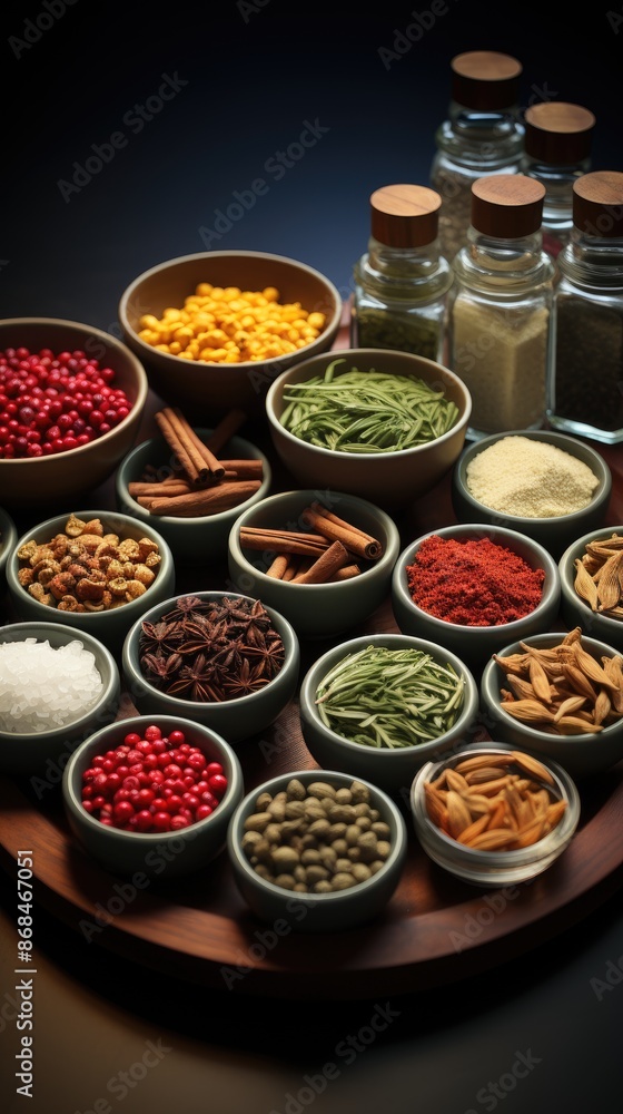 a tray of spices including spices, herbs, and spices. a tray of spices including spices, herbs, and spices.