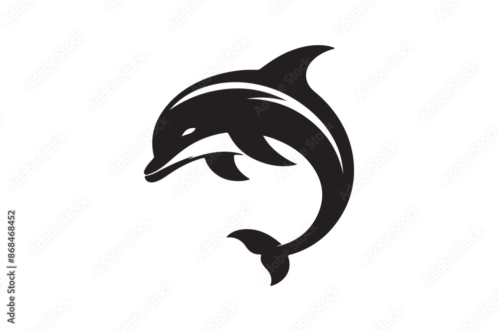 Fototapeta premium Dolphin vector art illustration