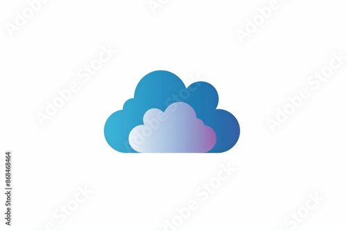 Illustration of a bright colorful logo for cloud storage. Multicolored cloud on a white background.