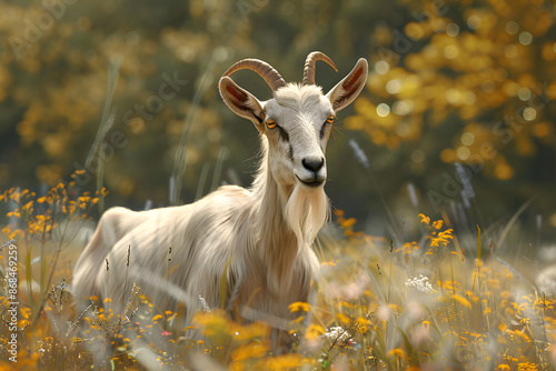 photo of goat on a meadow