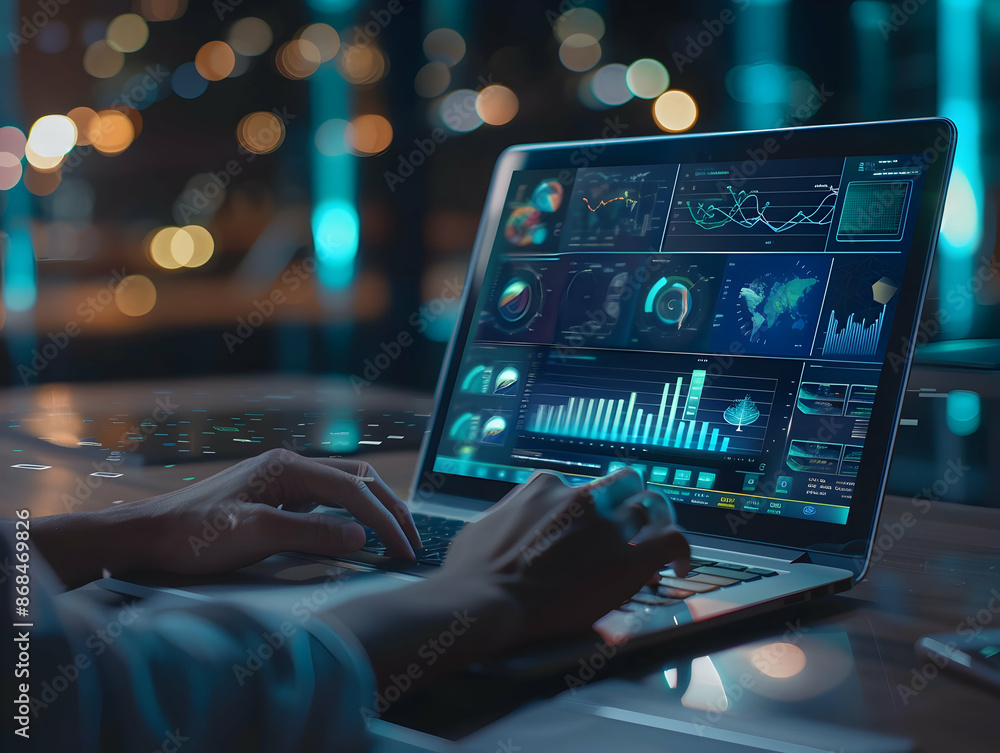 Business analysts analyzing data on PC, Data analyzing, business growth analysis, stock market sales analysis, business development concept Business analysts analyzing data on PC, Data analyzing, business growth analysis, stock market sales analysis, business development concept