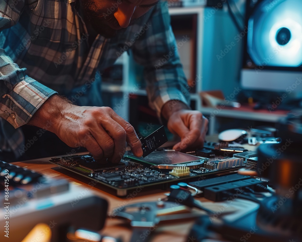 Electronics engineer who upgrades motherboard Electronics engineer who upgrades motherboard