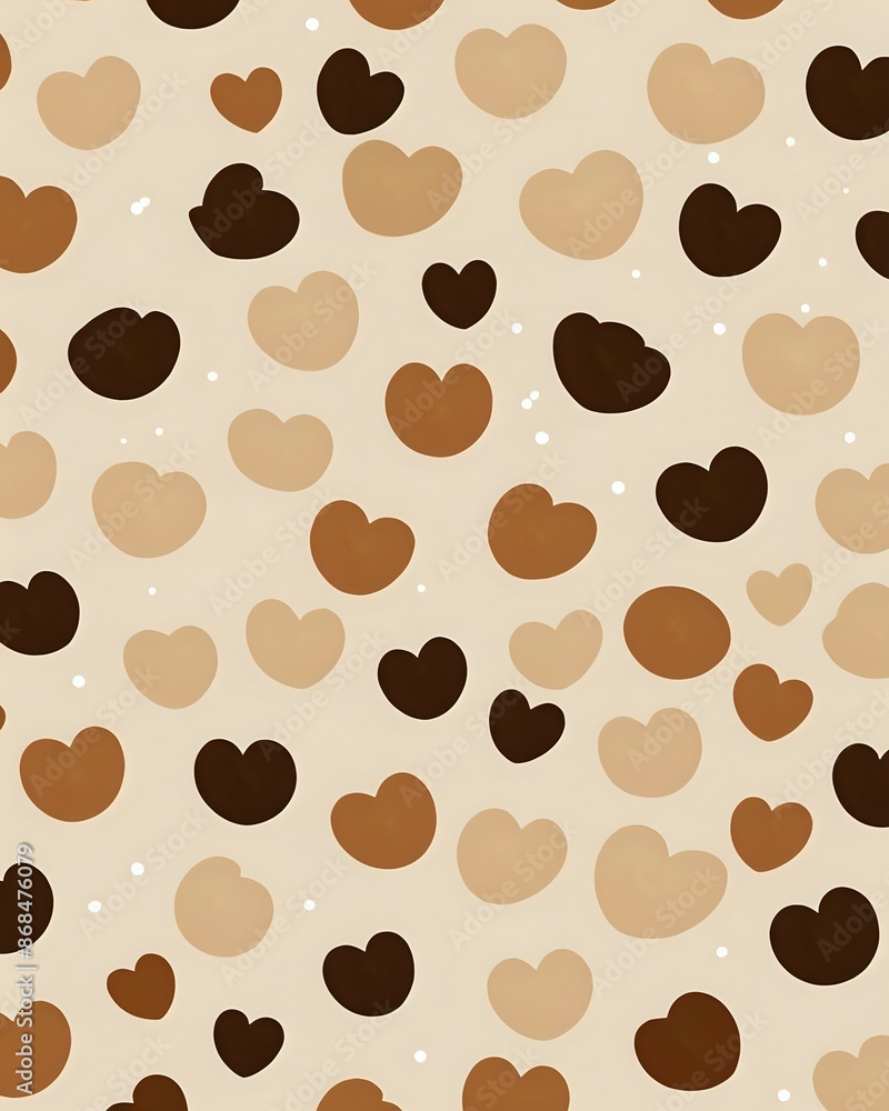 coffee beans and hearts seamless pattern coffee beans and hearts seamless pattern