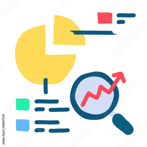 Analyze Flat Style Icon  vector design and illustration template photo