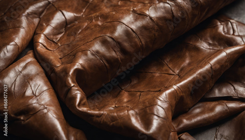 Brown leather upholstery. High quality.