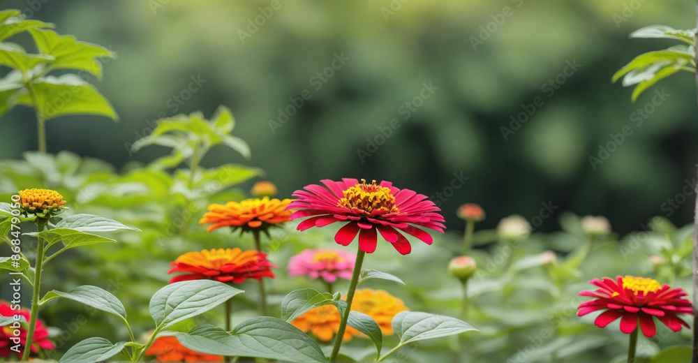 Scattered Zinnia Blooms Adding a Touch of Natural Beauty
Scattered Zinnia Blooms Adding a Touch of Natural Beauty