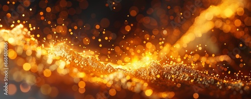 Abstract background of fire and sparks.