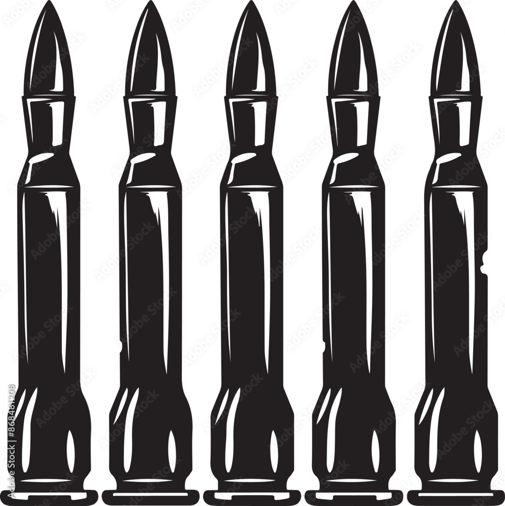 Bullet silhouette vector Bullet silhouette vector