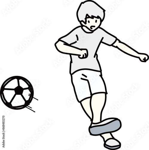 サッカー_パス_モーション