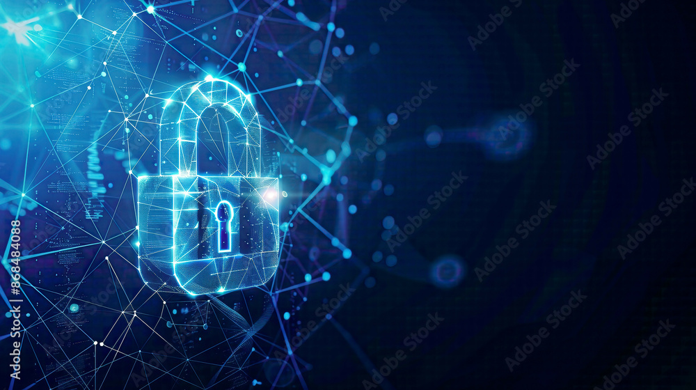 Obraz premium Cybersecurity and future technology concept network protection and web services for business secure connections and digital locks 