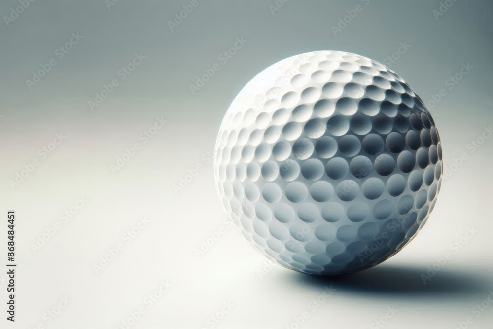 Close-up of a golf ball. Space for text. Close-up of a golf ball. Space for text.