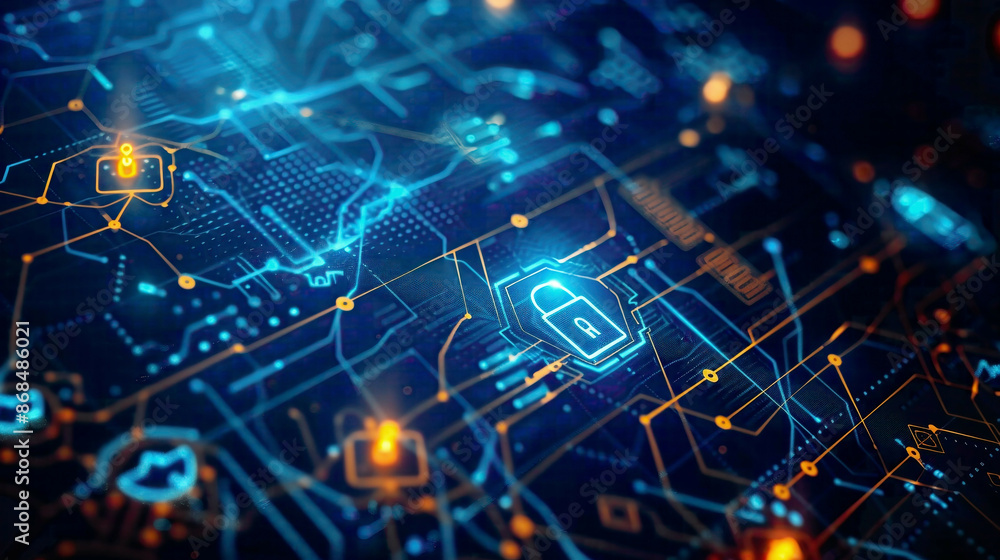Futuristic web services for business and internet projects cybersecurity and information protection digital lock icons and network connections Futuristic web services for business and internet projects cybersecurity and information protection digital lock icons and network connections