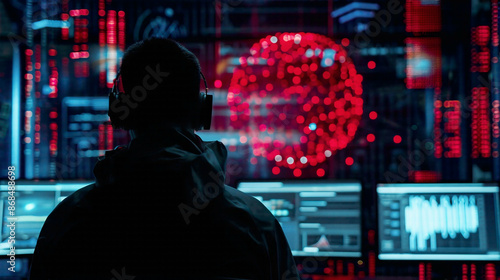 Wallpaper Mural Network security breach alert due to cyber attack Compromised data concept Internet virus cyber security cybercrime Hackers targeting information Tense suspenseful lighting  Torontodigital.ca