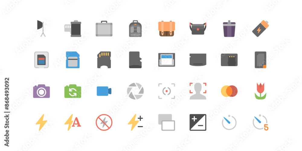 Photography & Videography Icons Photography & Videography Icons
