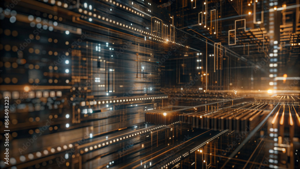 Futuristic abstract technology background digital lines in modern science and network concept cyber design.