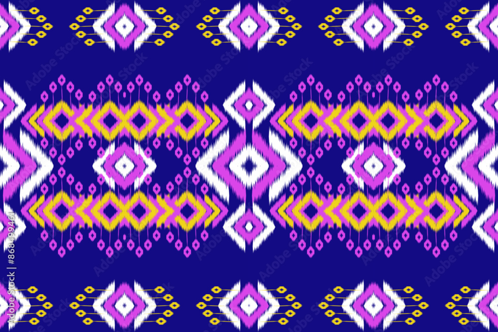 Geometric, seamless, traditional ethnic, ikat pattern, fabric pattern for textiles, rugs, wallpaper, clothing, sarong, batik, wrapping, embroidery, print, background, cover, illustration, vector. Geometric, seamless, traditional ethnic, ikat pattern, fabric pattern for textiles, rugs, wallpaper, clothing, sarong, batik, wrapping, embroidery, print, background, cover, illustration, vector.