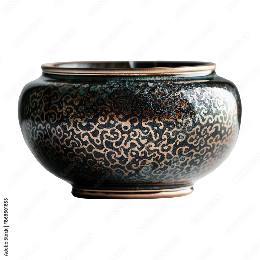 Elegant ceramic bowl with intricate metallic pattern, perfect for home decor or artistic displays, adding a touch of sophistication. Elegant ceramic bowl with intricate metallic pattern, perfect for home decor or artistic displays, adding a touch of sophistication.