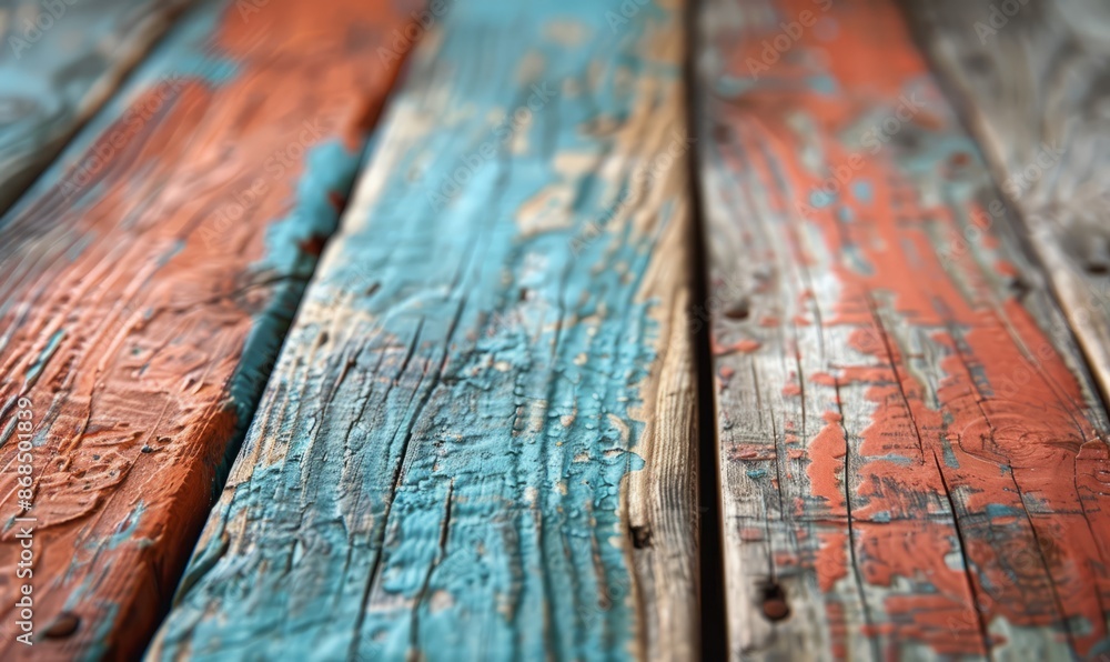 Painted wooden boards with rustic look Painted wooden boards with rustic look