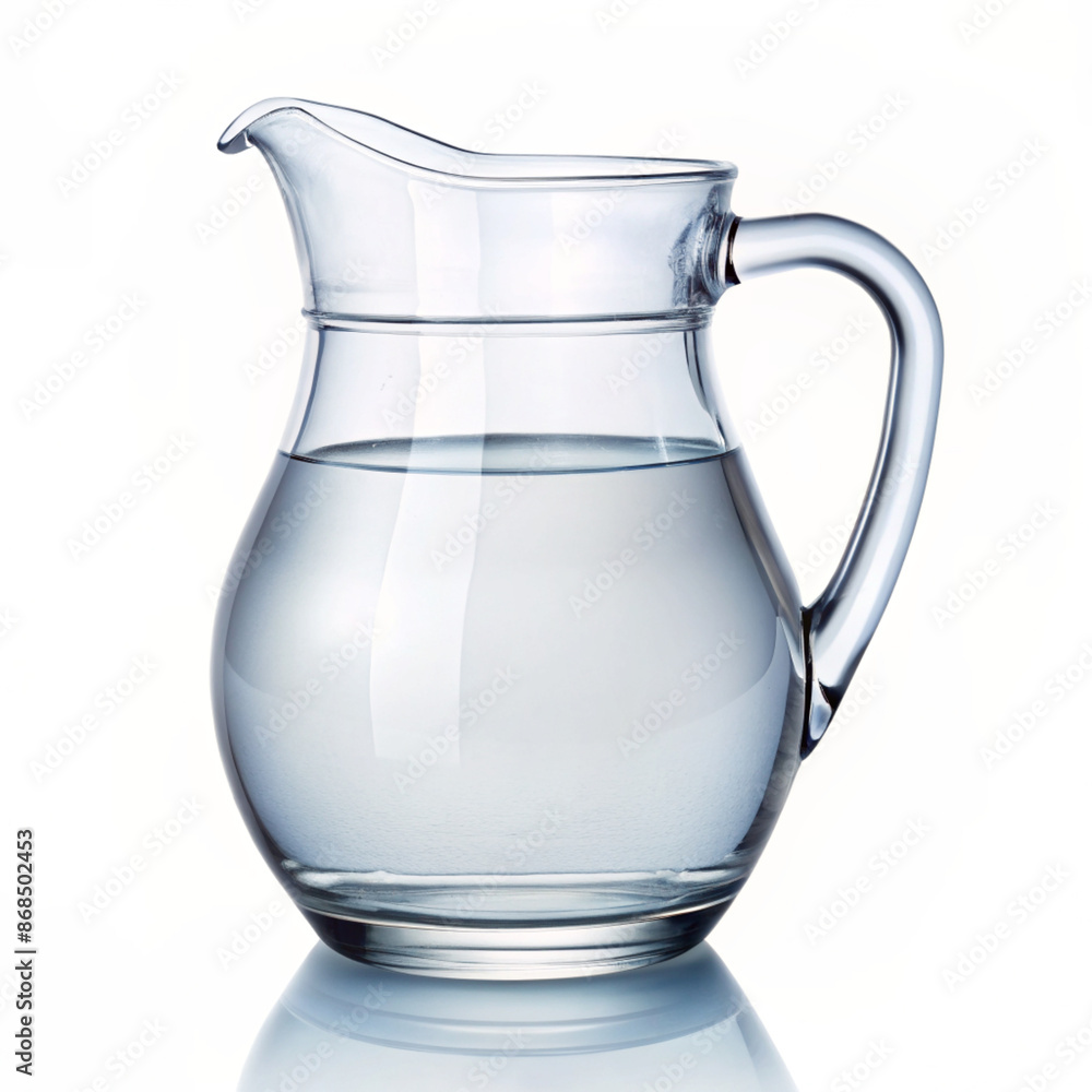 A pitcher of water on a white background. A pitcher of water on a white background.