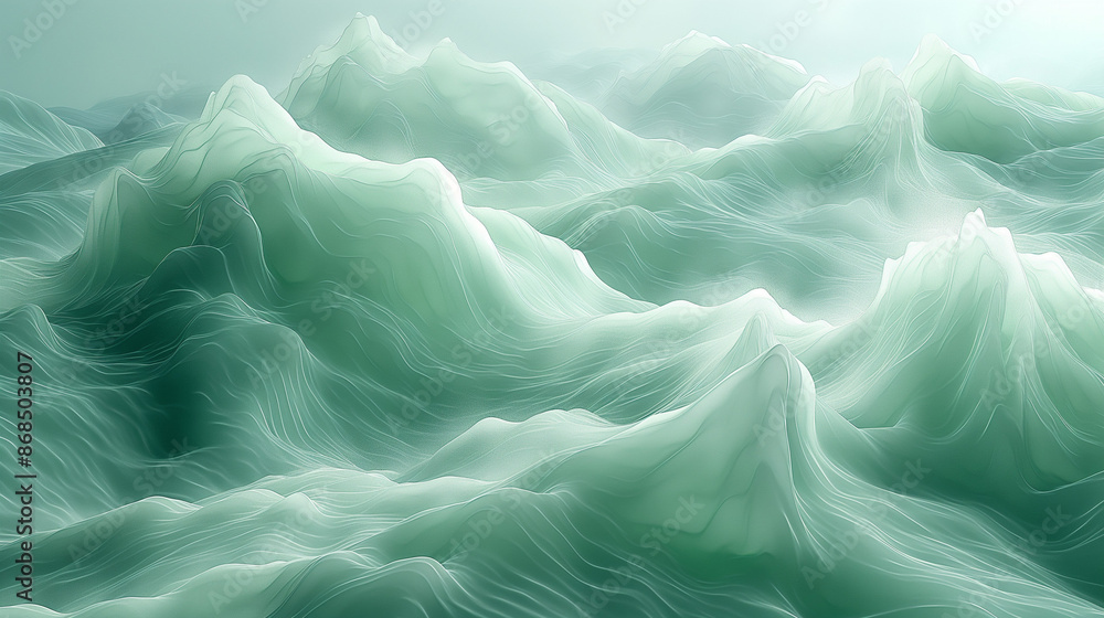 Subtle mint green wavy texture, ideal for creating refreshing and serene backgrounds in digital art projects. Subtle mint green wavy texture, ideal for creating refreshing and serene backgrounds in digital art projects.